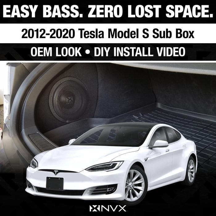 2012-Up Tesla Model S - 800W RMS Custom 10" Loaded Subwoofer Enclosure | NVX BE-TSLAS-VCW104