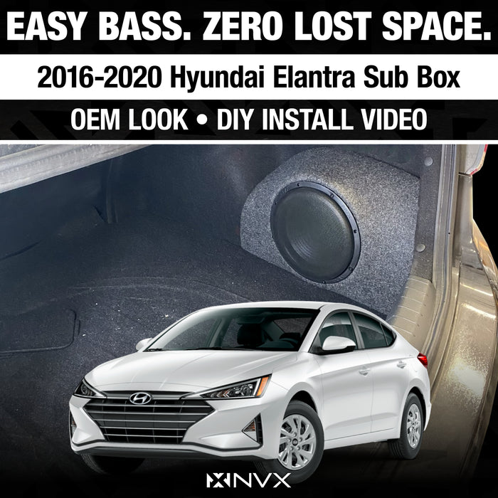 2016-2020 Hyundai Elantra - Custom 500W RMS 10" Loaded Subwoofer Enclosure | NVX BE-HYDELA-G6