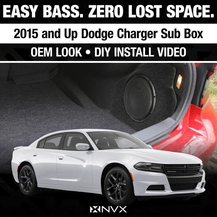 2015-2023 Dodge Charger - Custom 500W RMS 10" Loaded Subwoofer Enclosure | NVX BE-DODCHA-G7