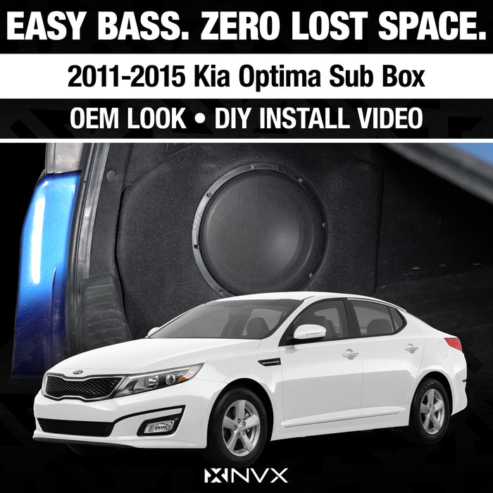 2011-2015 Kia Optima - Custom 500W RMS 10" Loaded Subwoofer Enclosure | NVX BE-KIAOPTG3-VSW102