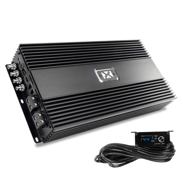 XCA3K 3000W RMS XC-Series Competition Class-D Monoblock Amplifier with LED Remote Bass Knob (Strappable & Linkable) – Made in Korea