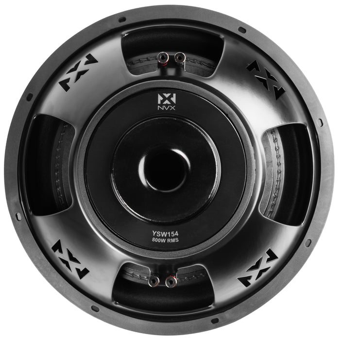 YSW154 1600W Peak (800W RMS) Y-Series 12" Dual 4-Ohm Subwoofer