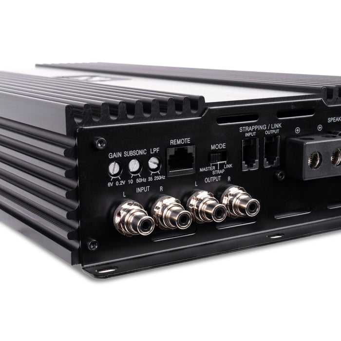 XCA3K 3000W RMS XC-Series Competition Class-D Monoblock Amplifier with LED Remote Bass Knob (Strappable & Linkable) – Made in Korea