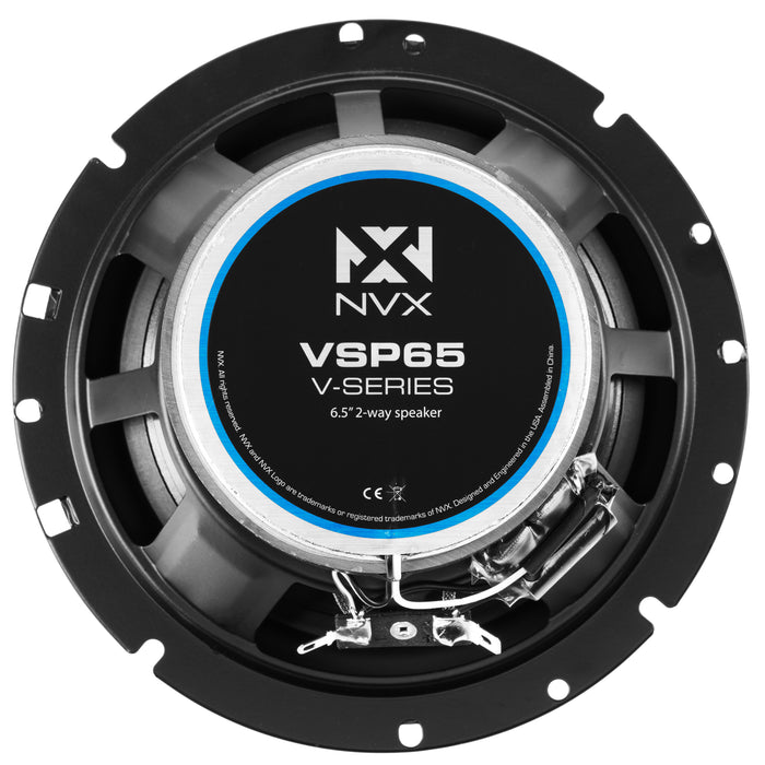 VSP65 600W Peak (200W RMS) 6.5" V-Series 2-Way Coaxial Speakers with 25mm Silk Dome Tweeters