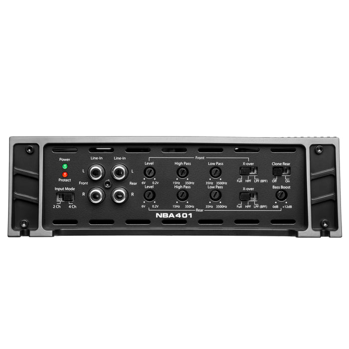 NBA401 1600W Peak (800W) RMS N-Series Class A/B 4-Channel Amplifier