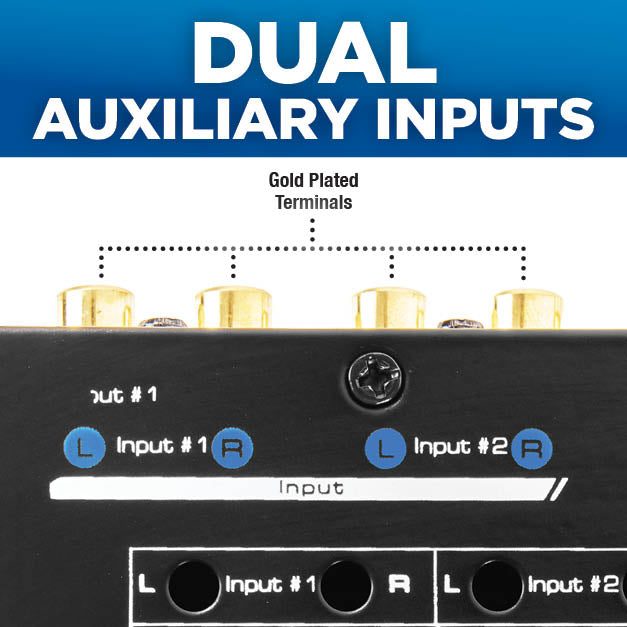 XEQ7 7-Band Graphic Equalizer with Front 3.5mm Auxiliary Input