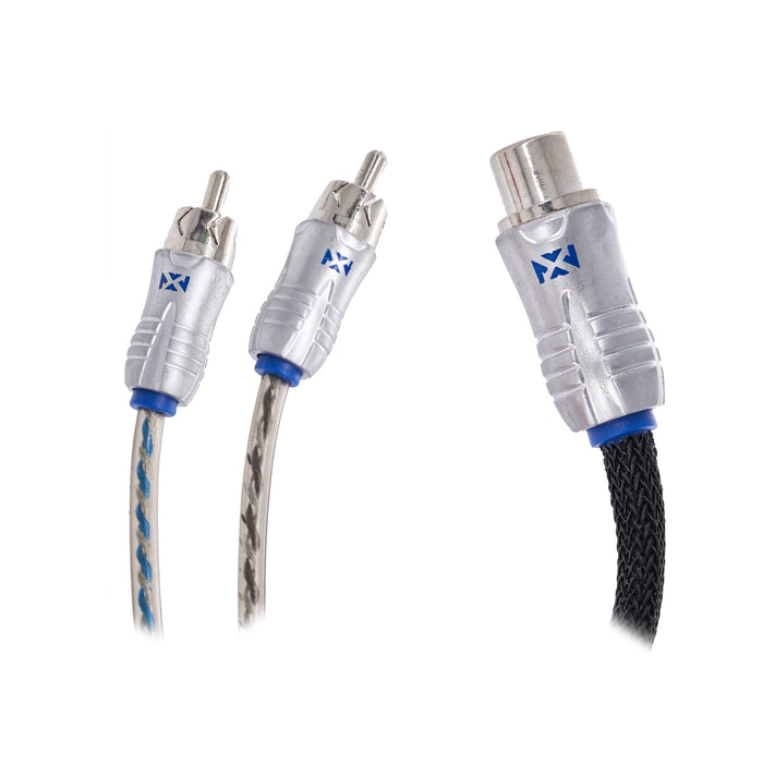 XIX2M 1 Female to 2 Male Y-Adapter X-Series RCA Audio Interconnect Cables (2-pack)