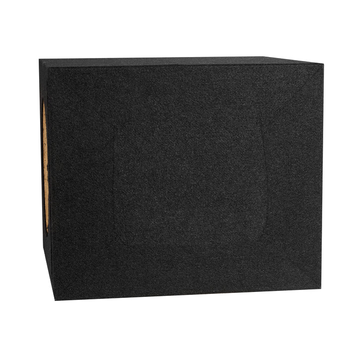 XMDFP101 Single 10" Ported 3/4" (1.2 cubic ft) MDF Black Carpeted Subwoofer Enclosure