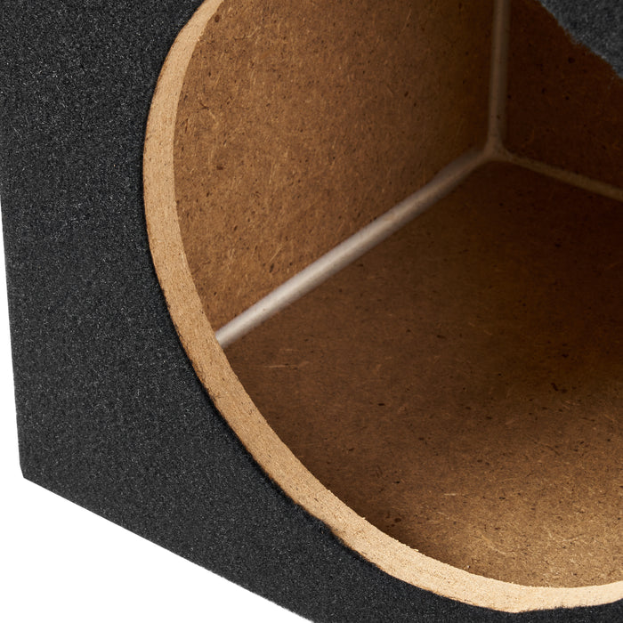 XMDFP101 Single 10" Ported 3/4" (1.2 cubic ft) MDF Black Carpeted Subwoofer Enclosure