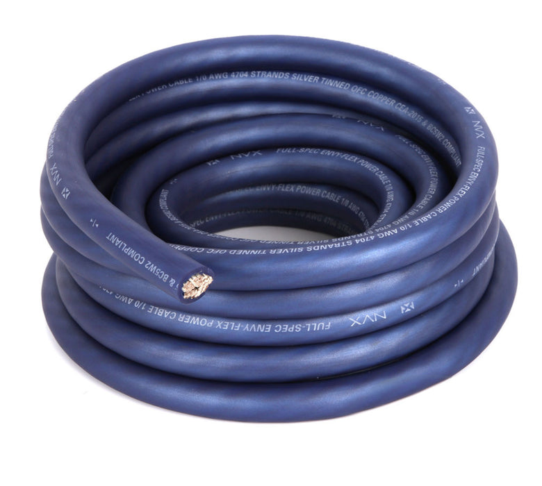 XW0BL20 20 ft. of Frosted Blue 1/0-Gauge True Spec 100% Oxygen-Free Copper EnvyFlex Power/Ground Wire