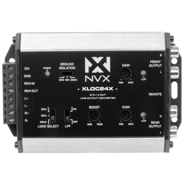 XLOC24X 2 inputs / 4 outputs High Voltage Active Line Output Converter with Impedance Matching and Remote Level Control