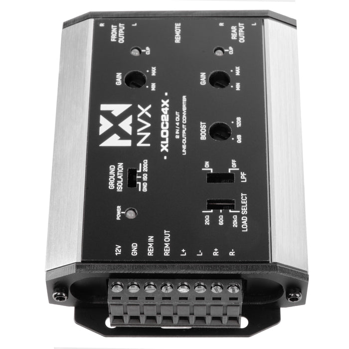 XLOC24X 2 inputs / 4 outputs High Voltage Active Line Output Converter with Impedance Matching and Remote Level Control