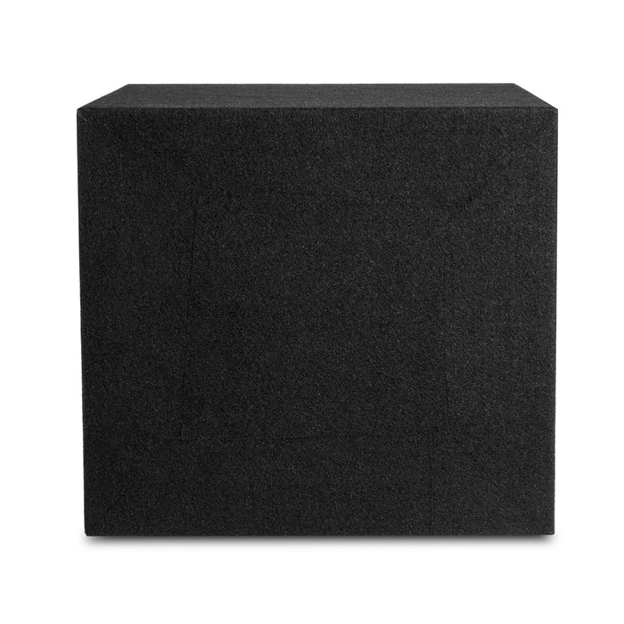 XMDFS121 Single 12" Sealed 3/4" (1.3 cubic ft) MDF Black Carpeted Subwoofer Enclosure