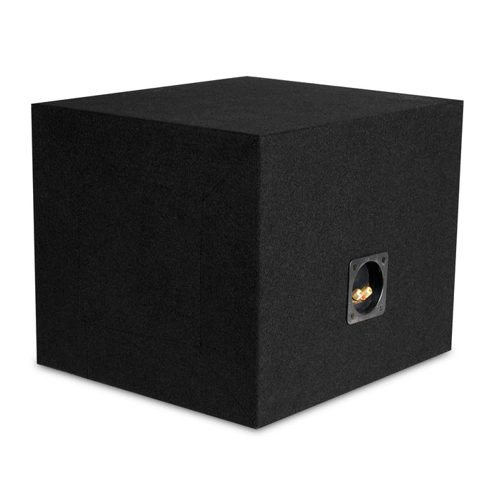 XMDFS121 Single 12" Sealed 3/4" (1.3 cubic ft) MDF Black Carpeted Subwoofer Enclosure