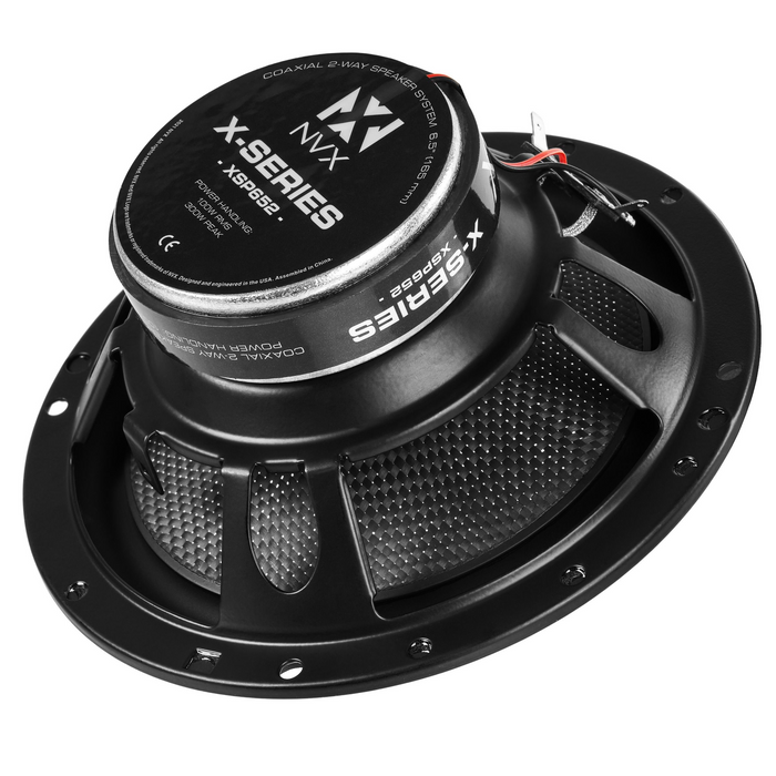 XSP652 600W Peak (200W) RMS 6.5" X-Series 2-Way Coaxial Speakers with Carbon Fiber Cones and 25mm Silk Dome Tweeters